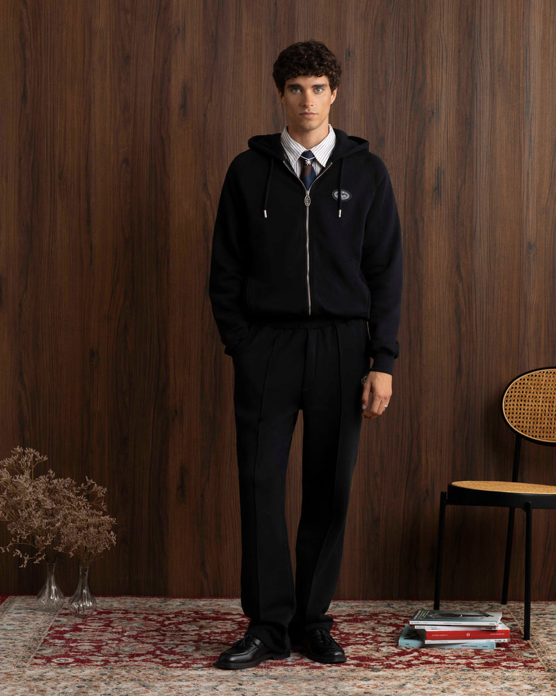 Essentials Zip-Up Hoodie Black