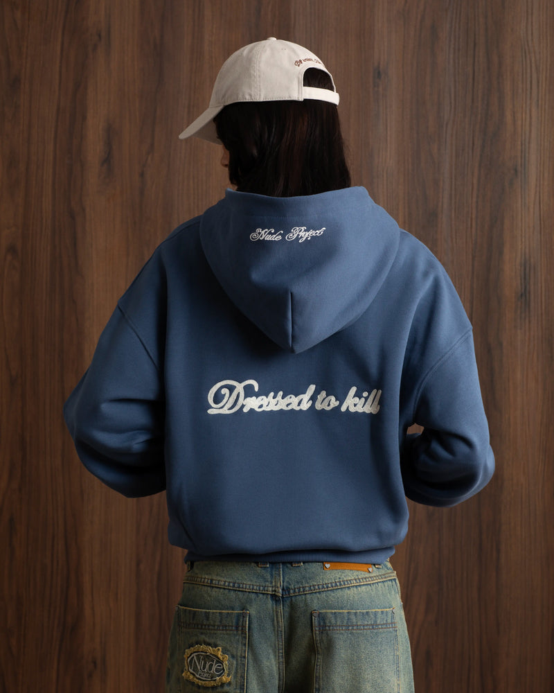 Kill Bill Zip-Up Hoodie Indigo