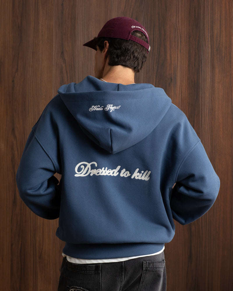 Kill Bill Zip-Up Hoodie Indigo