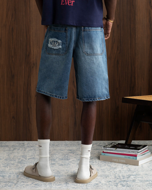 Basic Denim Shorts Blue