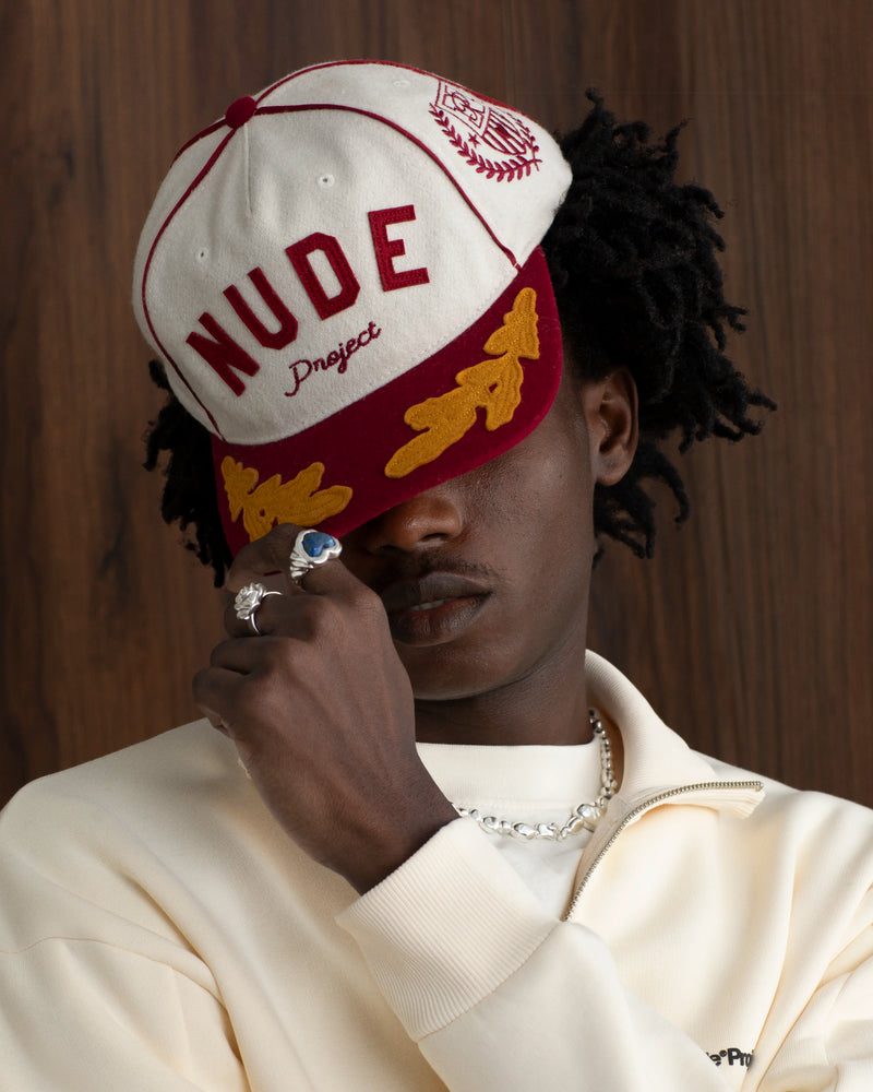 Nude Varsity Cap Red