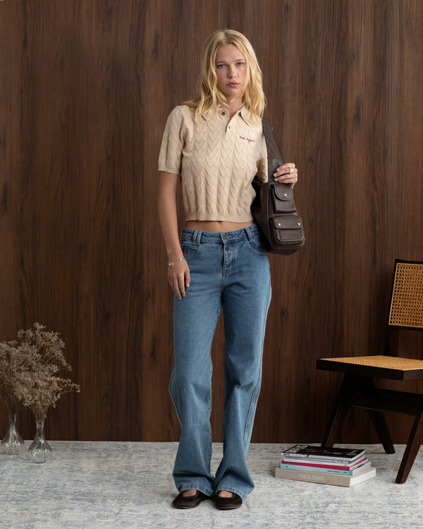 Basic Straight Jeans Blue