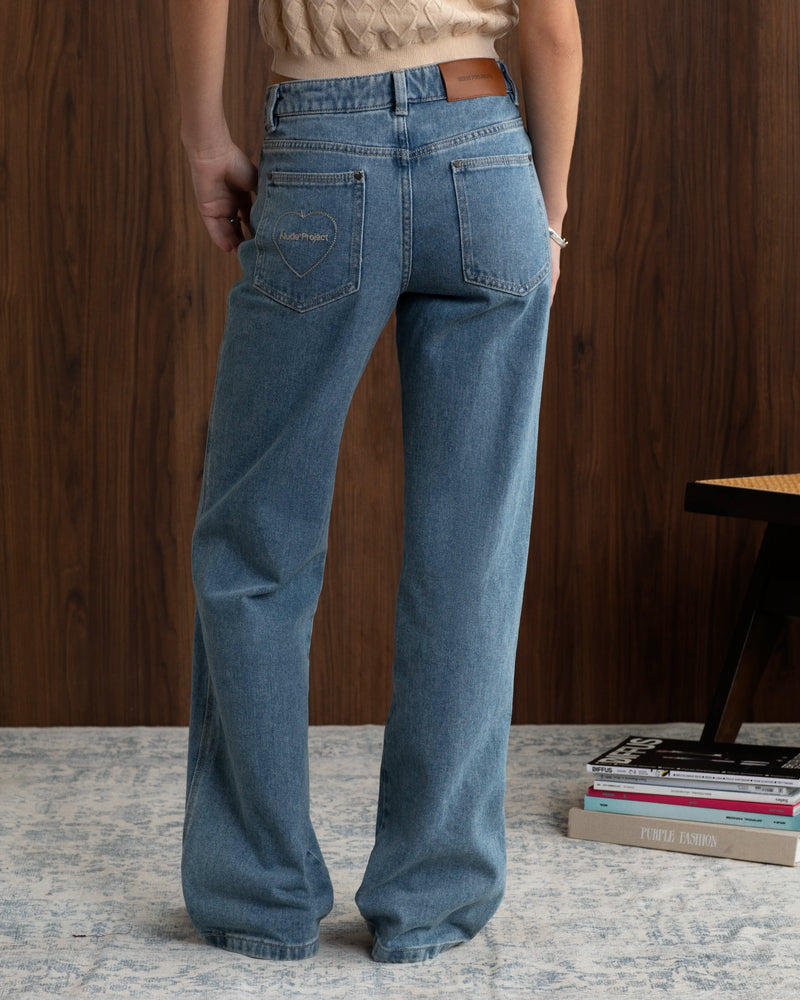 Basic Straight Jeans Blue