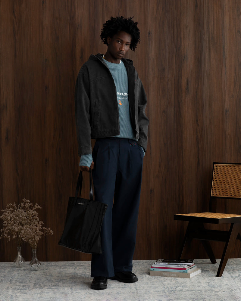 Vinyl Chino Pants Navy