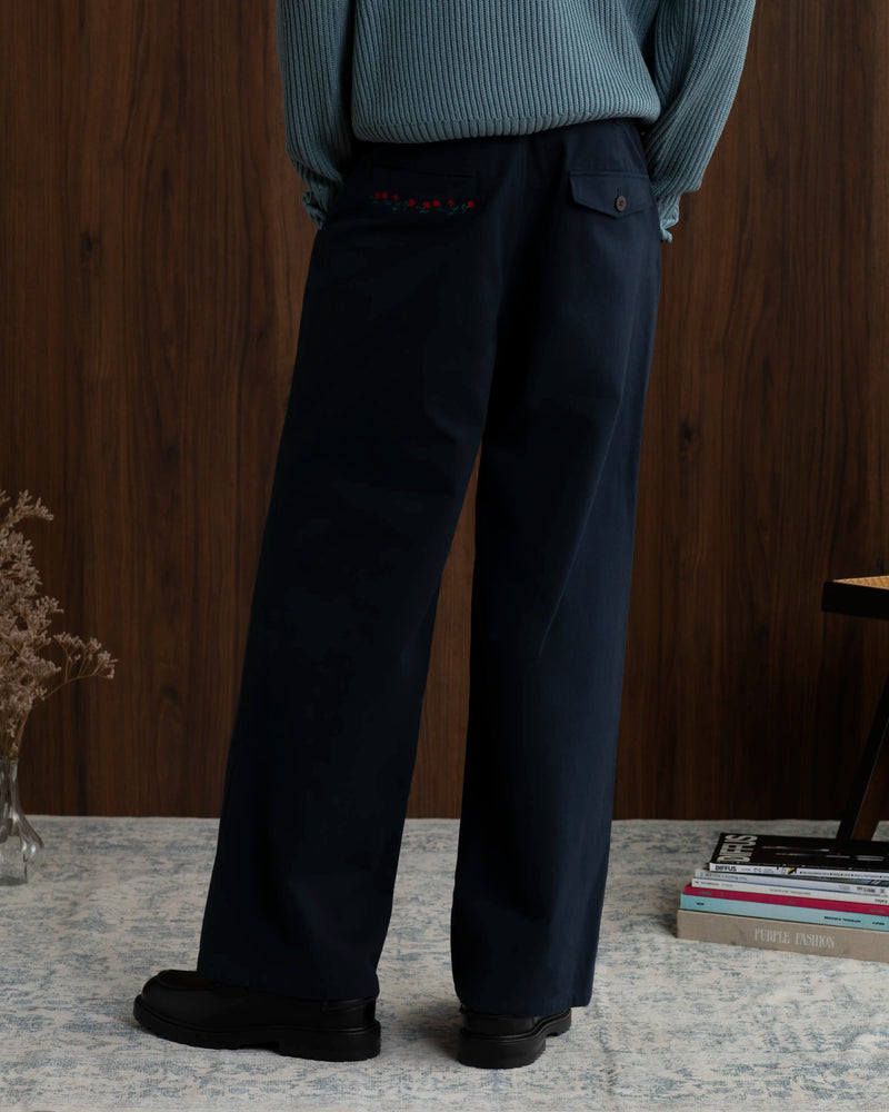 Vinyl Chino Pants Navy