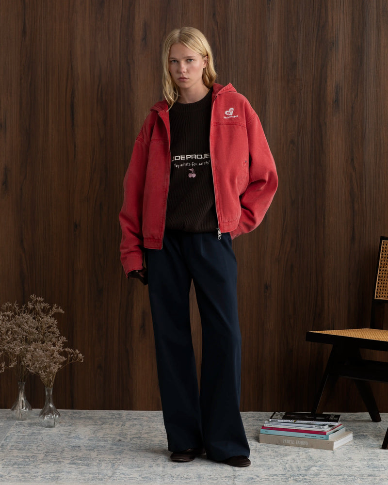 Vinyl Chino Pants Navy