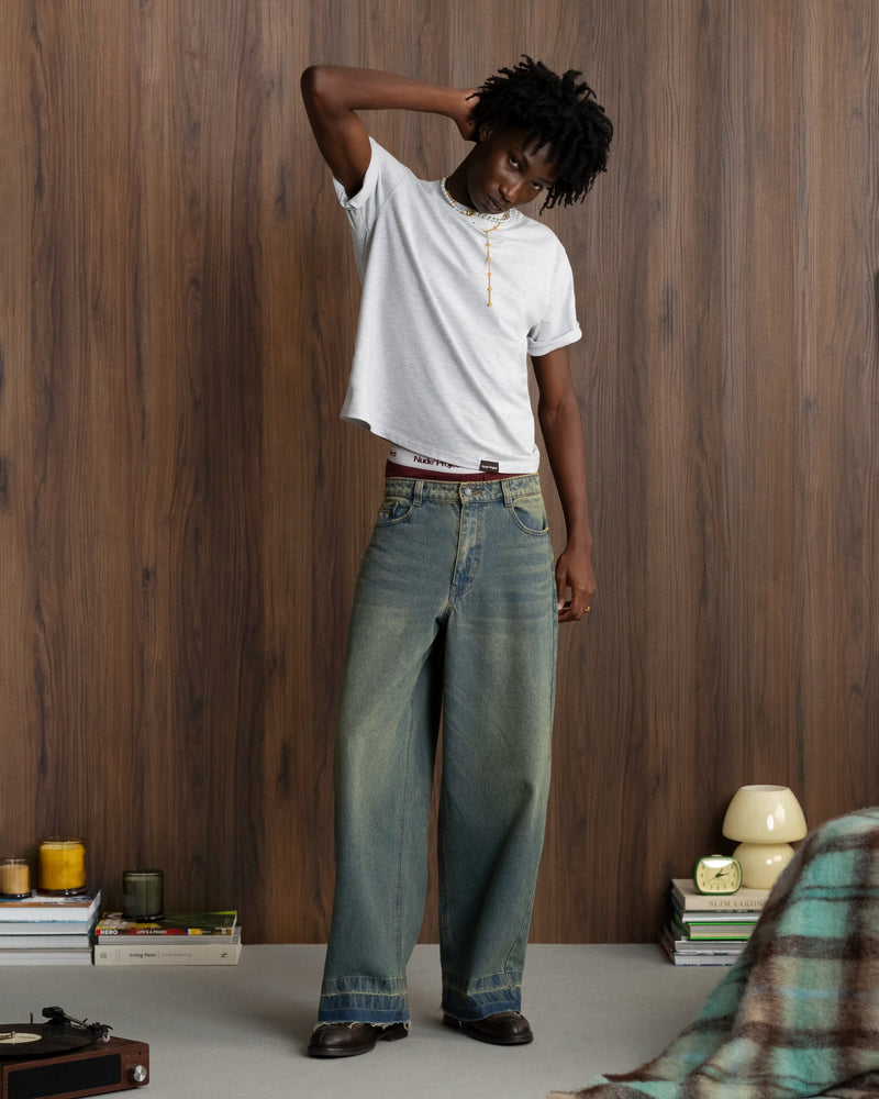 Old baggy demin dirty wash