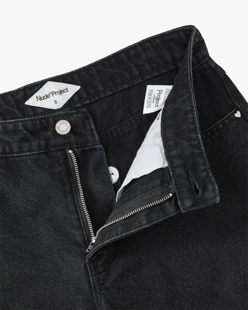 Old Baggy Woman Jeans Black