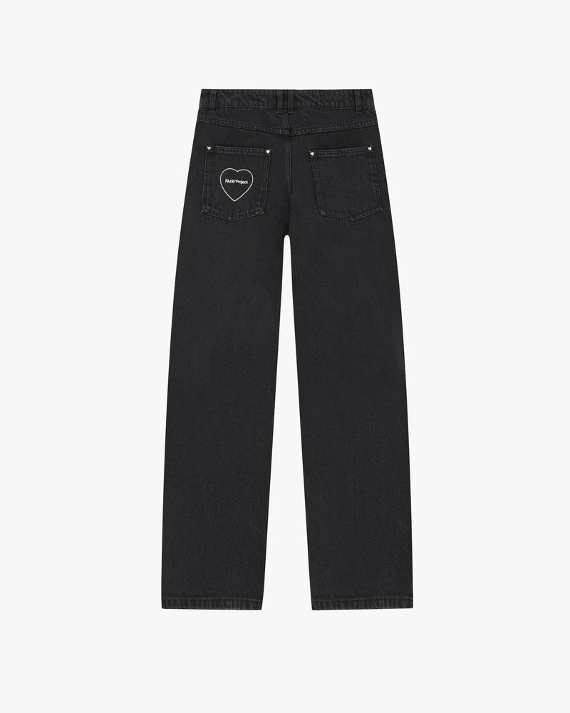 Old Baggy Woman Jeans Black