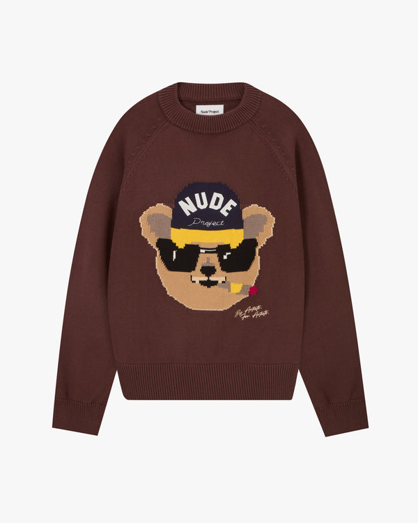 Teddy Knit Sweater Brown