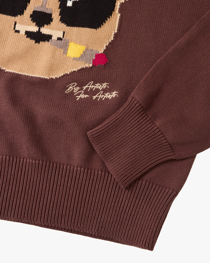 Teddy Knit Sweater Brown