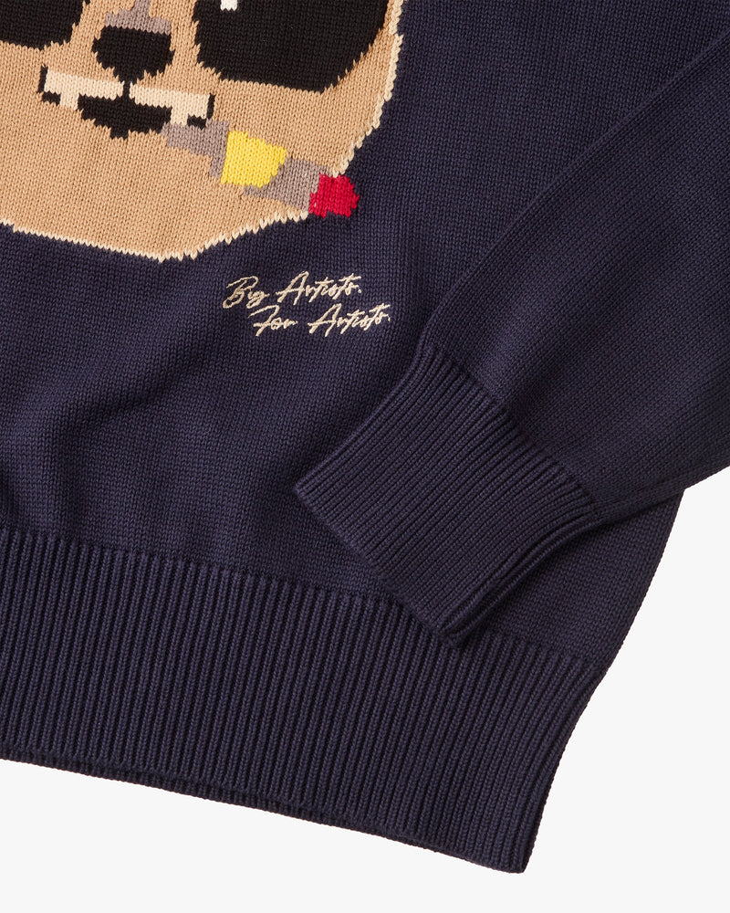 Teddy Knit Sweater Blue