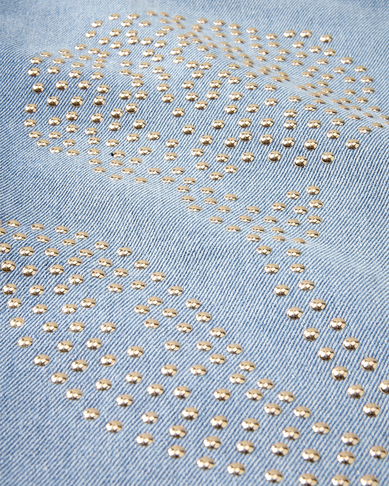 Old Baggy Denim Fantasy Jewel Flowers