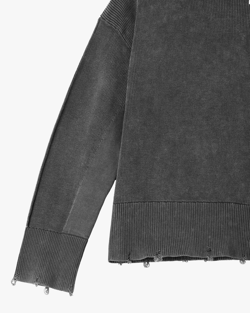 Perfect Cropped Knit Sweater Ash