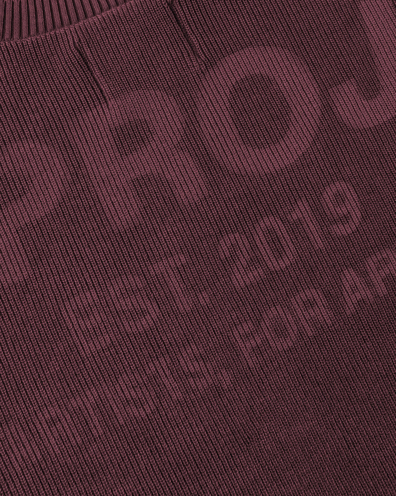 Perfect Cropped Knit Sweater Burgundy