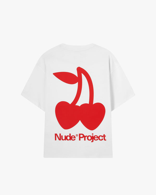 Cherry Logo Tee White