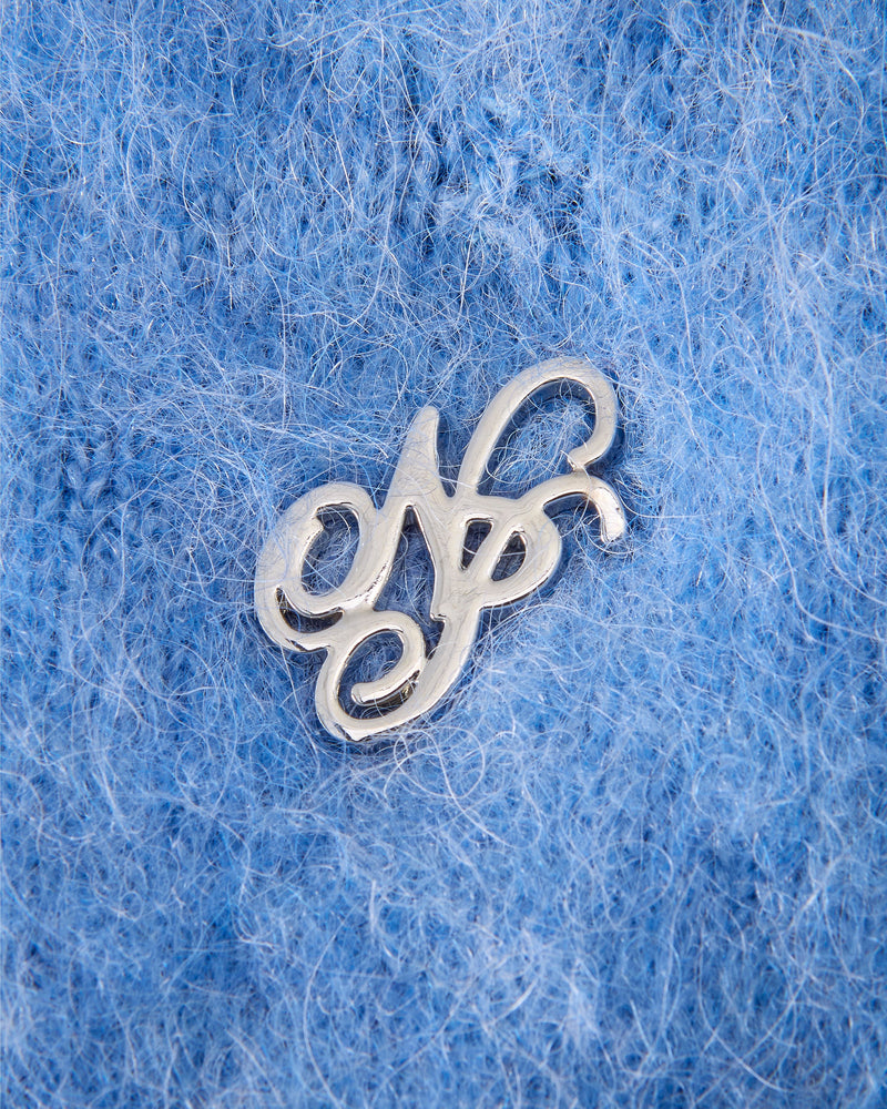 Alpaca Knit Sweater Blue