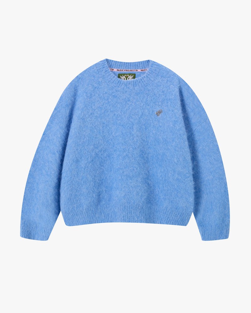 Alpaca Knit Sweater Blue