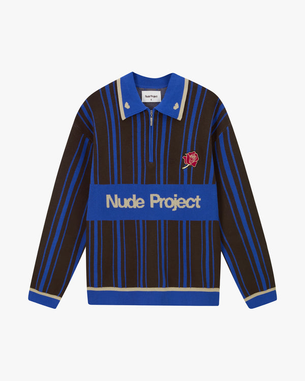 Legend Football Knit Polo Blue