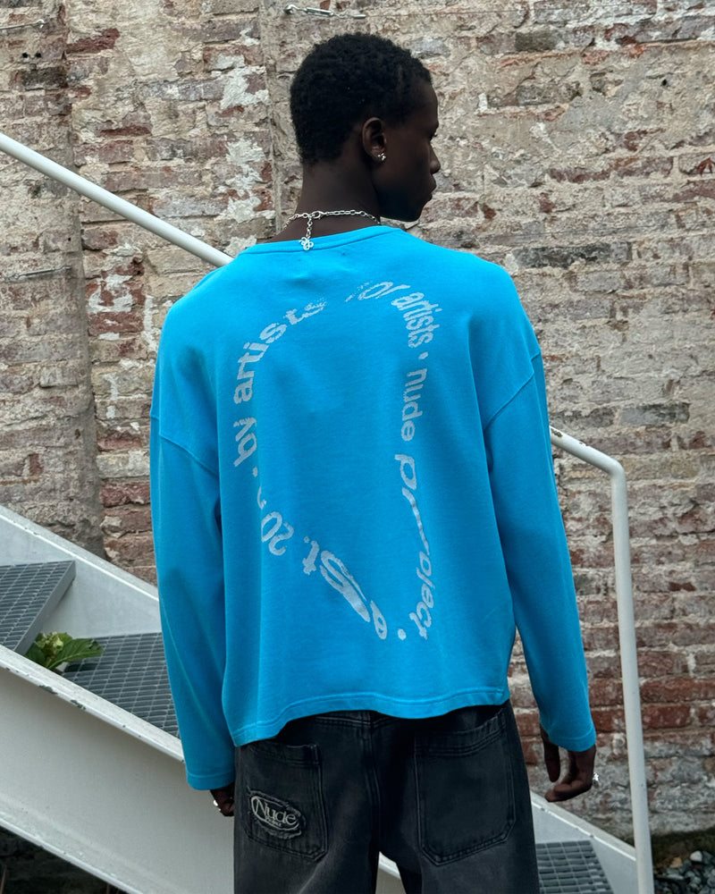 Gallery Long-Sleeve Tee Blue