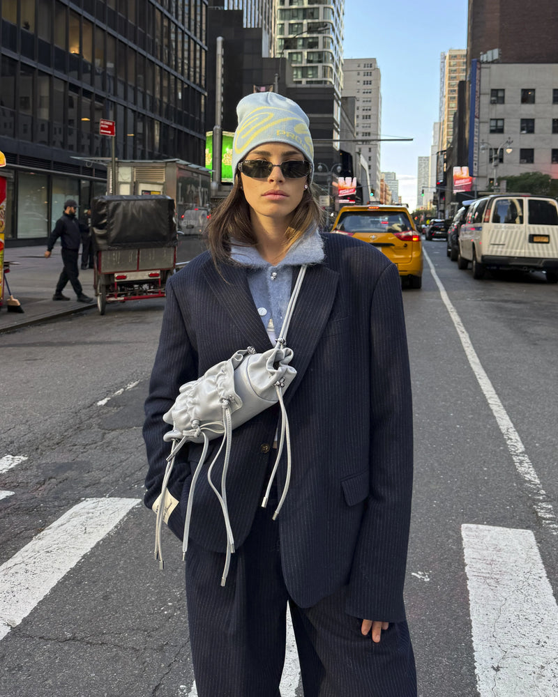 Oyster Leather Bag Blue