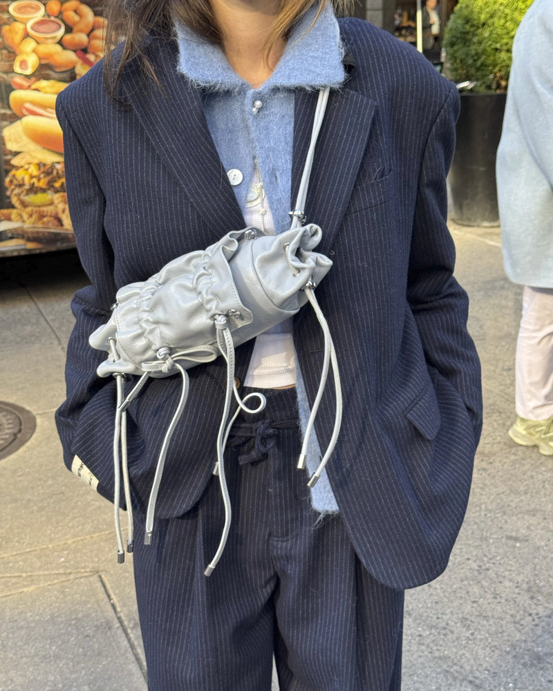 Oyster Leather Bag Blue