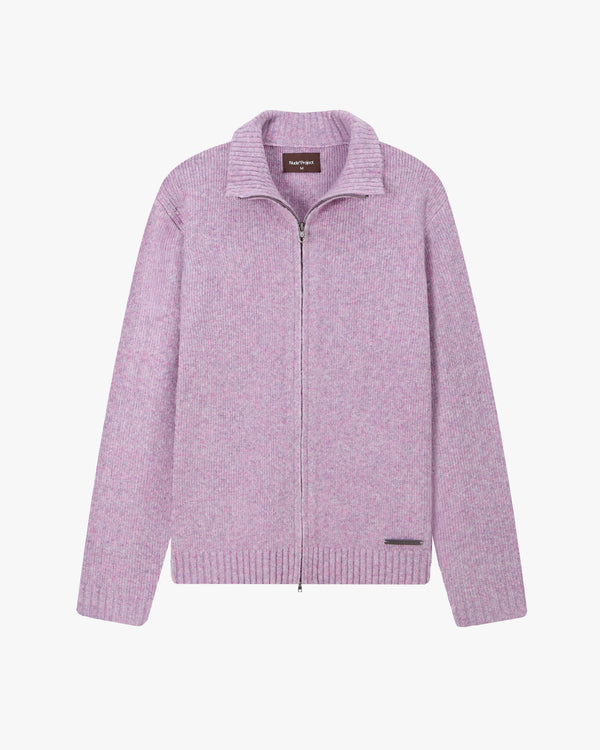 Sweet Knit Zip-up Cardigan Lilac