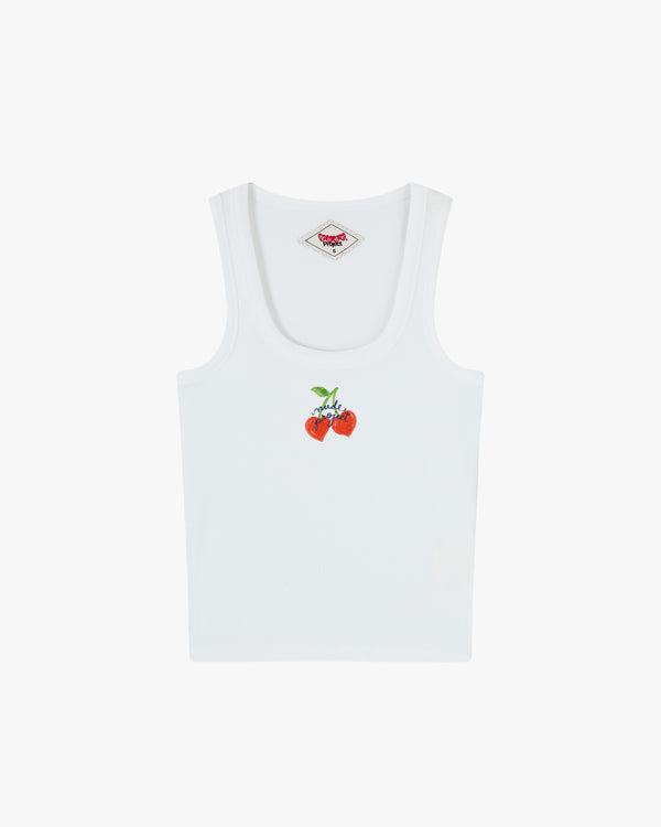 Berry Tank Top White