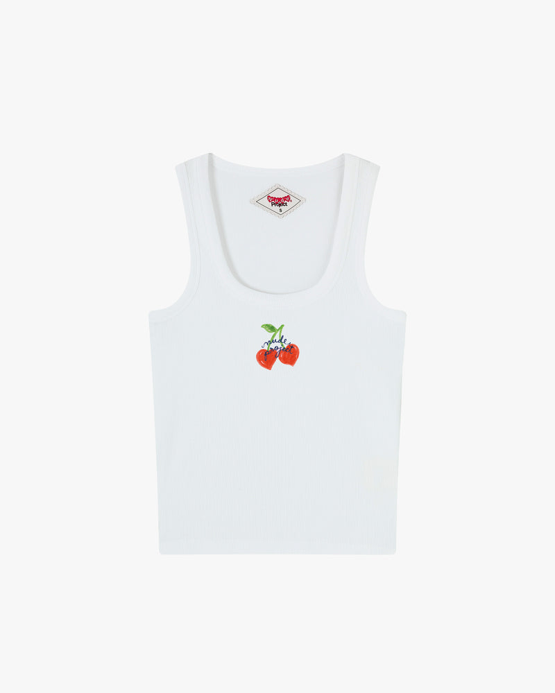 Berry Tank Top White