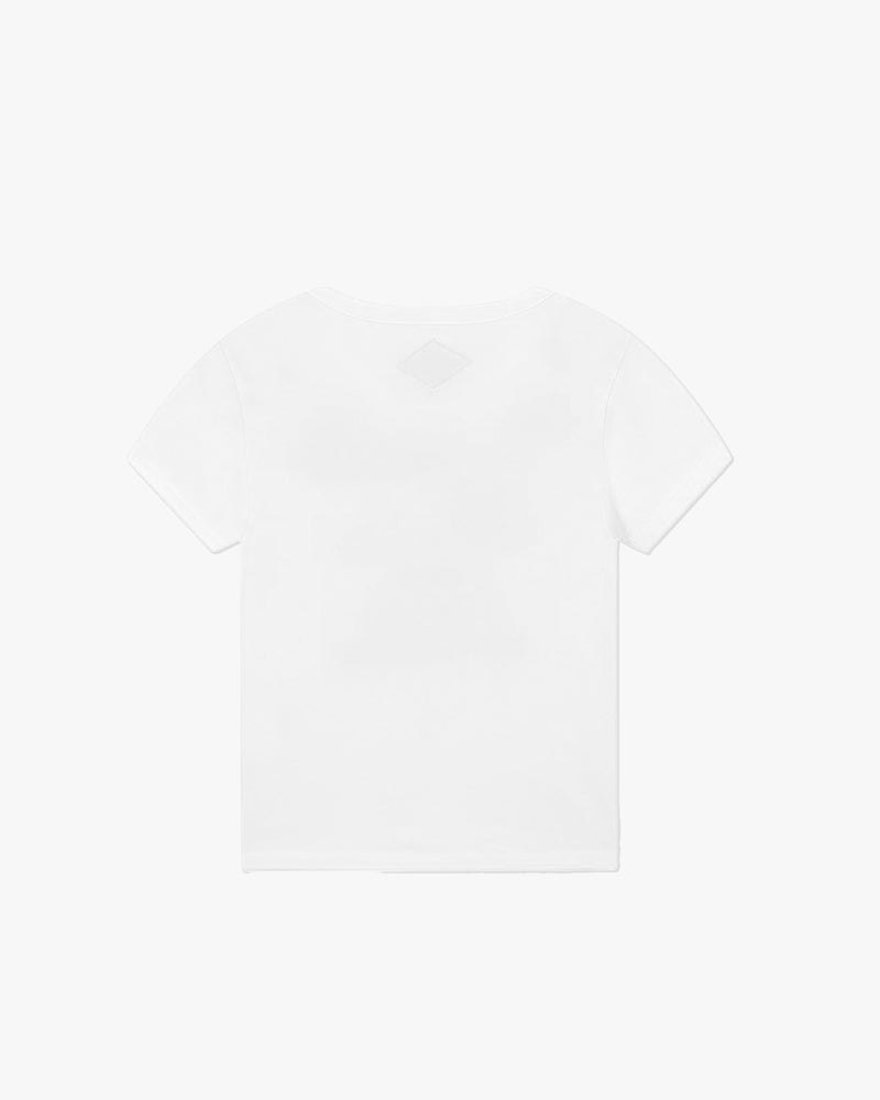 9-5 Baby Tee White