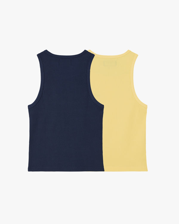 Basic Tank Top Navy/Yellow