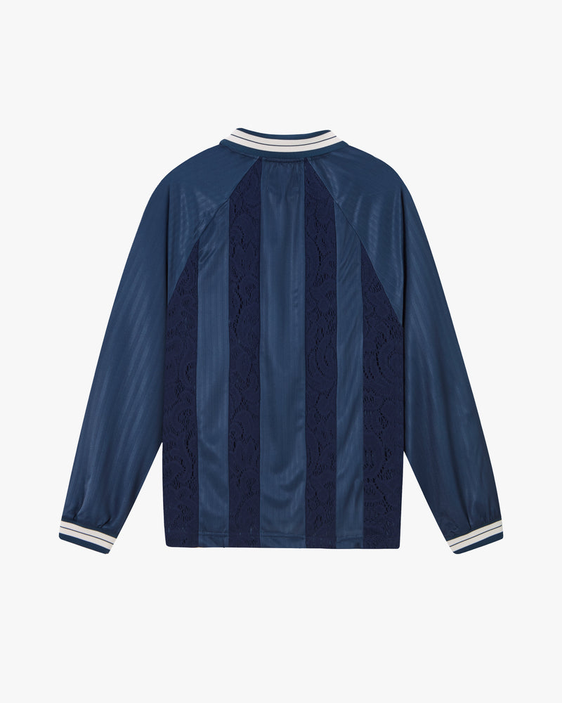 Lace Football Long-Sleeve Tee Navy