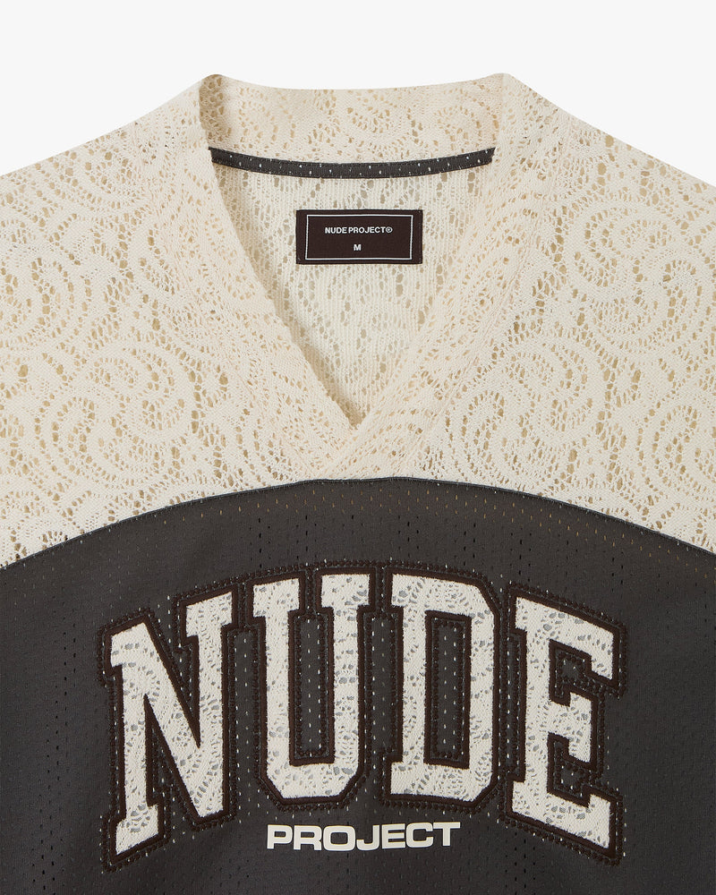 Baller Neck Long-Sleeve Tee Brown