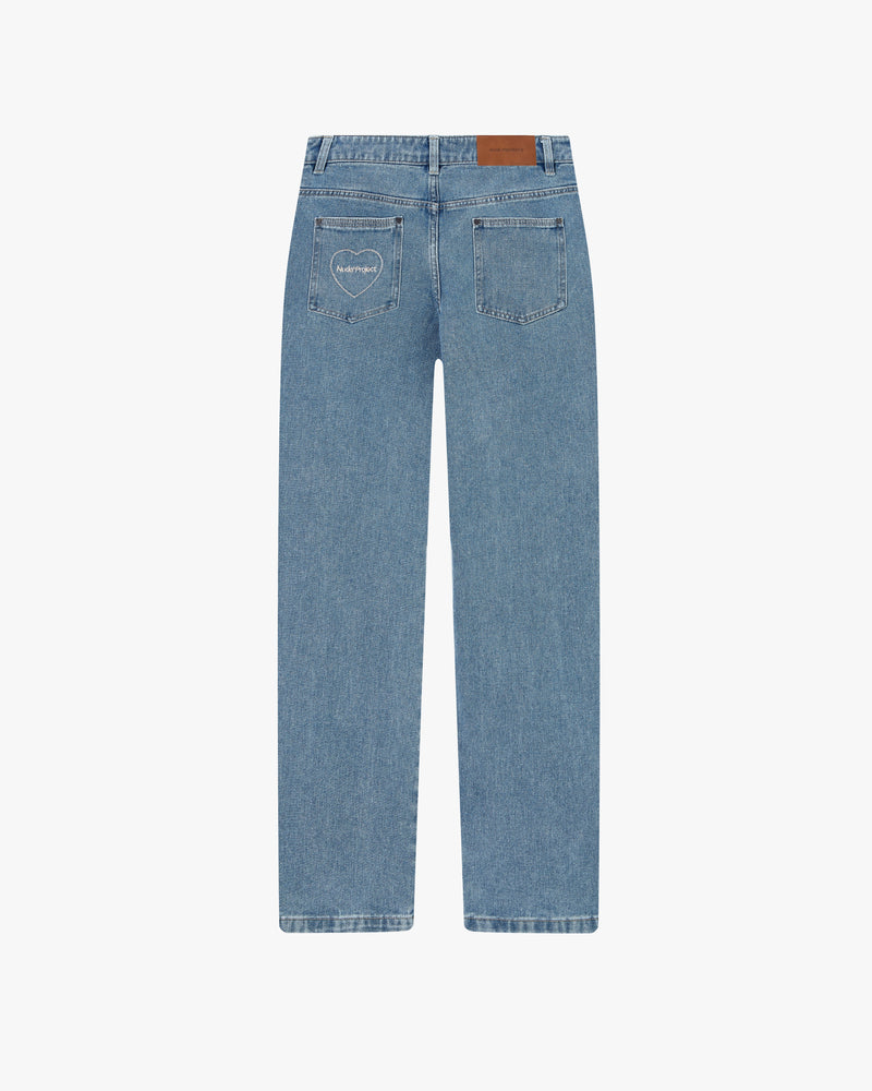 Basic Straight Jeans Blue