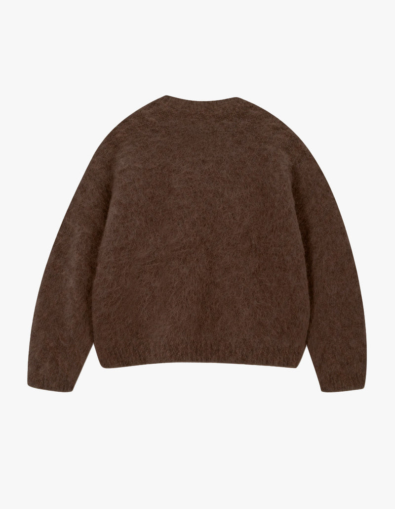 Alpaca Knit Sweater Brown