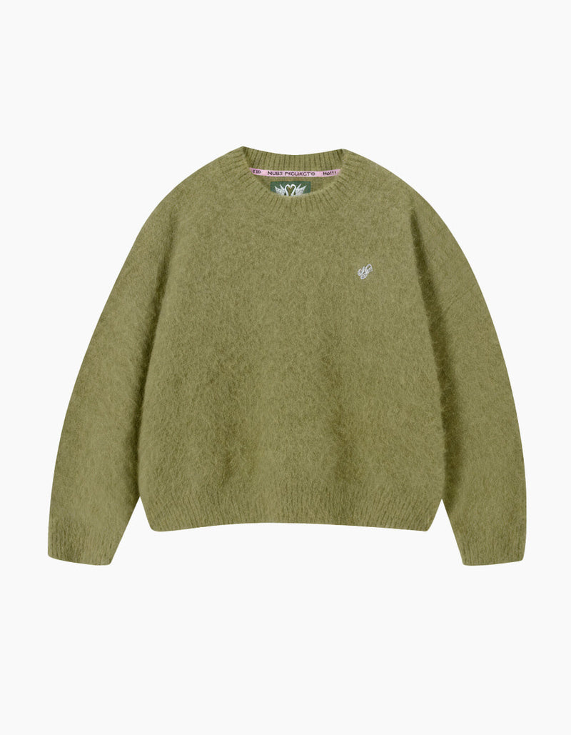 Alpaca Knit Sweater Green