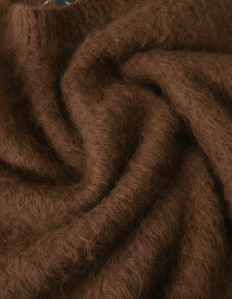 Alpaca Knit Sweater Brown