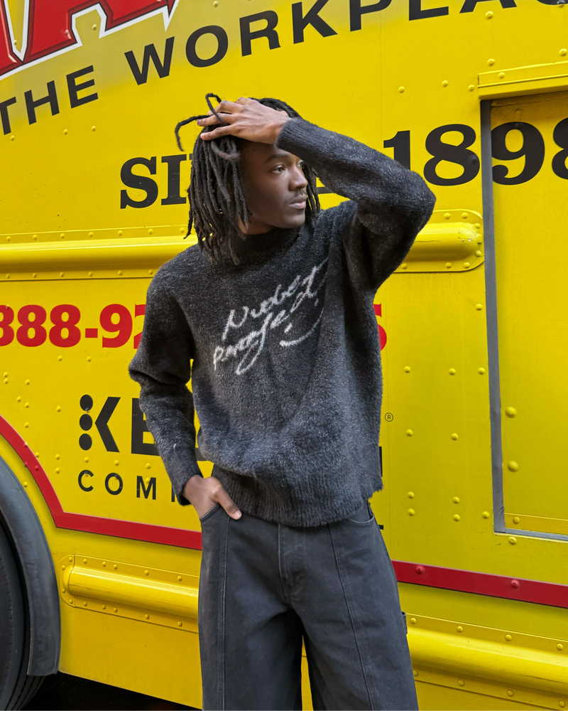 Gradient Cozy Sweater Black